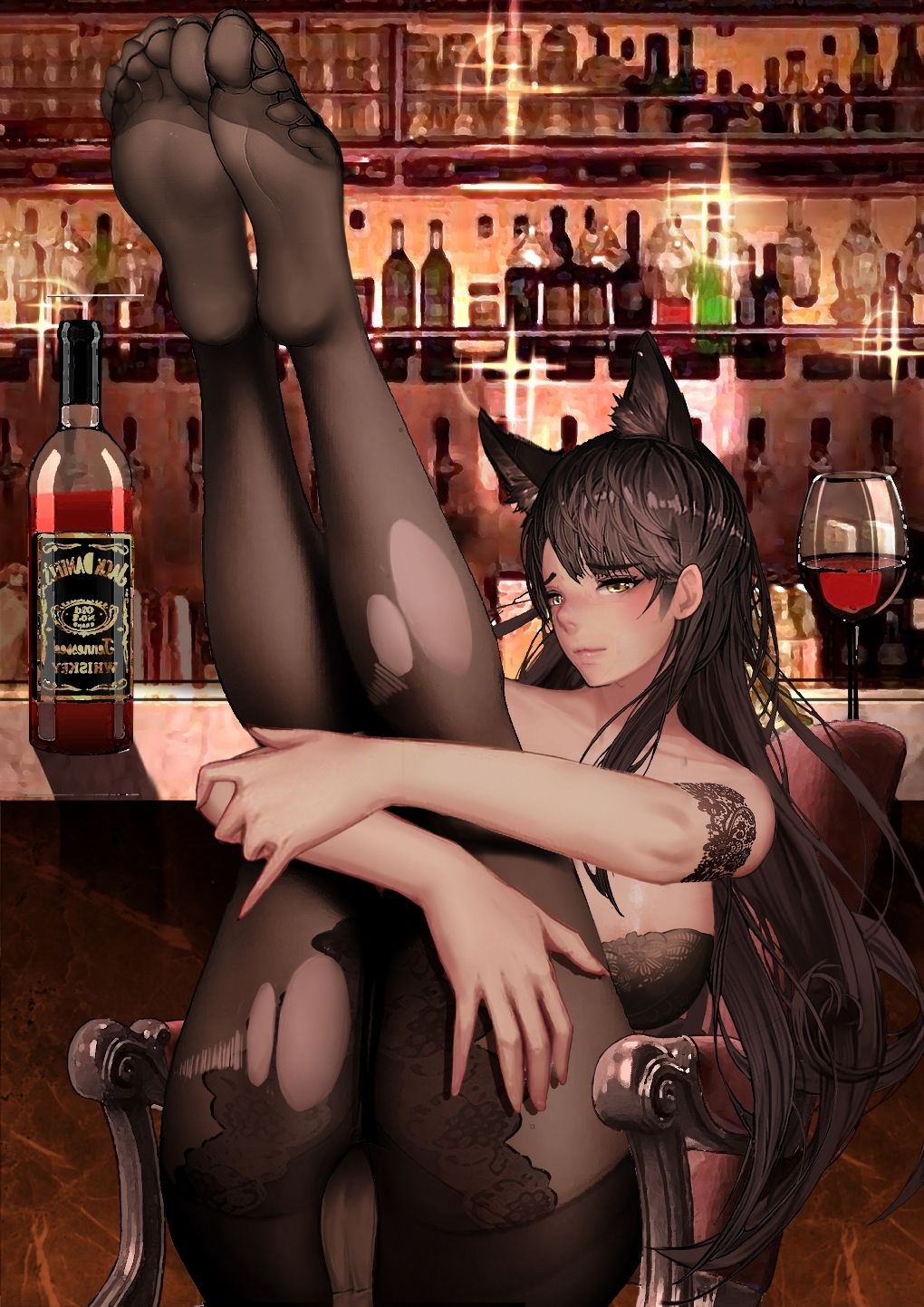 [-kudagu-] atago in the bar (Azur Lane) 1