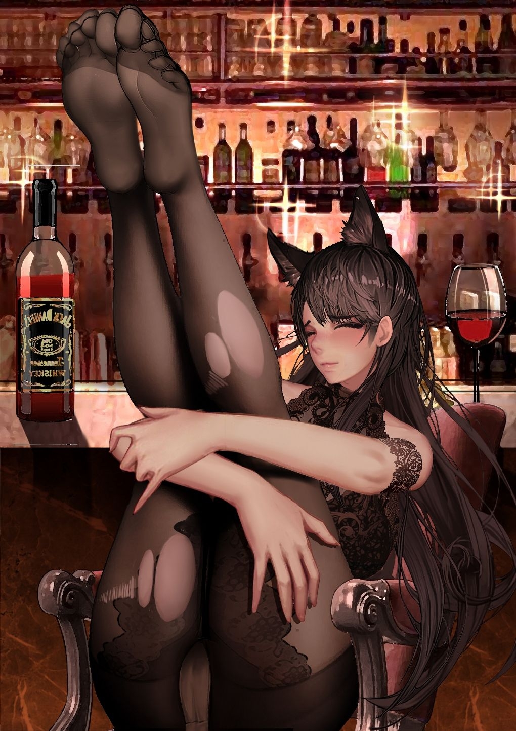[-kudagu-] atago in the bar (Azur Lane) 2