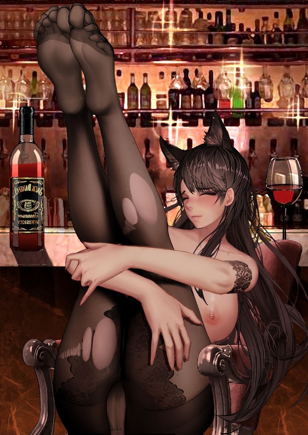 [-kudagu-] atago in the bar (Azur Lane) 5