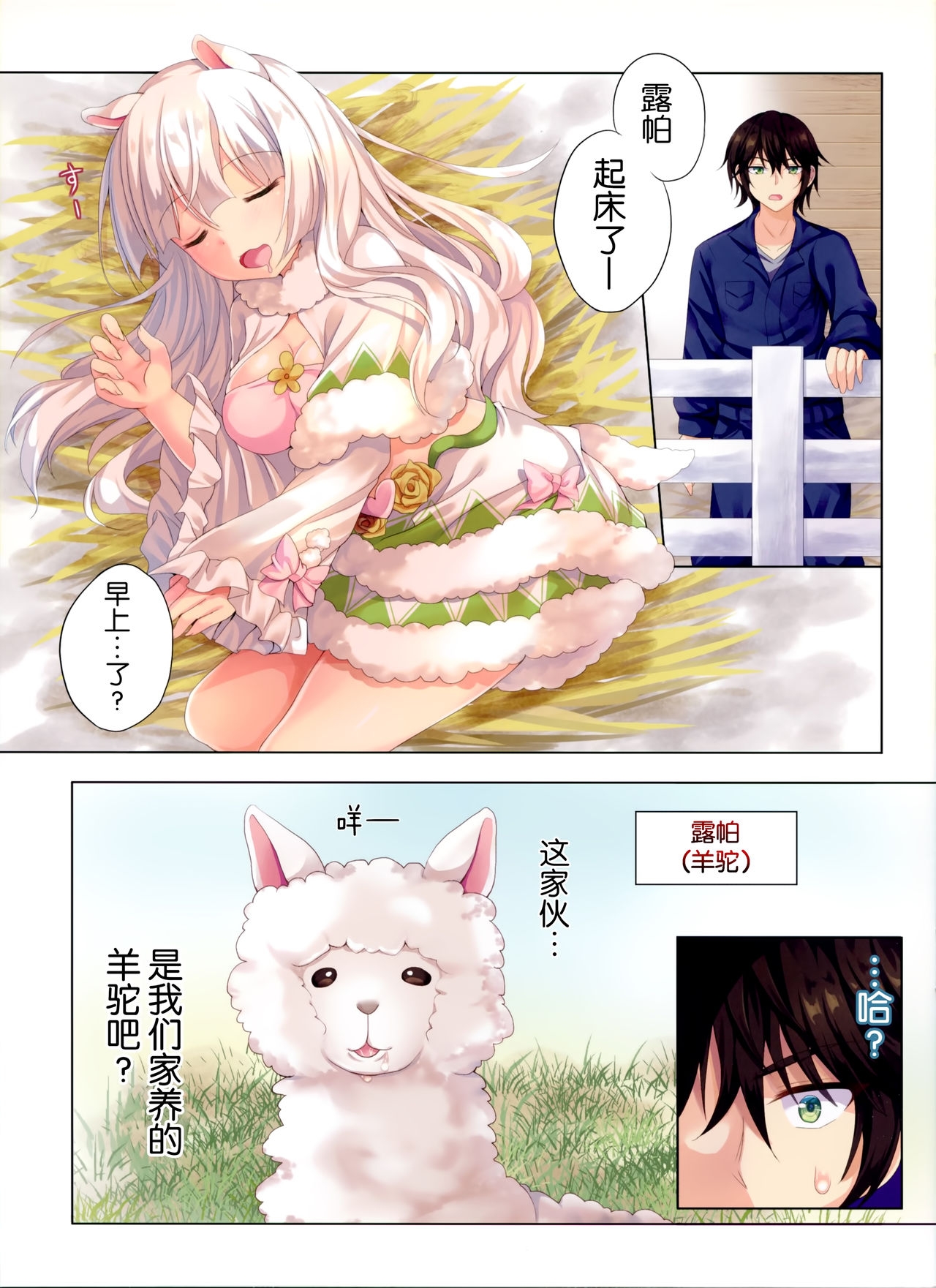 (Mimiket 36) [Tsukimoko, Asatsukimint (Ruka, Mintice)] Menhera Usagi to Pet no Alpaca o Mofumofu Shichau Hon [Chinese] [脸肿汉化组] 4