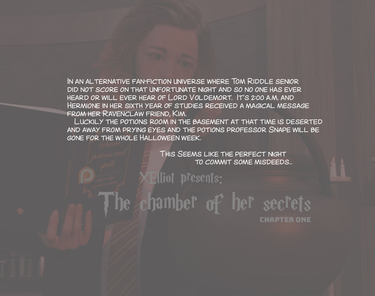 [XElliot] The Chamber of Her Secrets - Chapter 1-3 (Harry Potter) 1