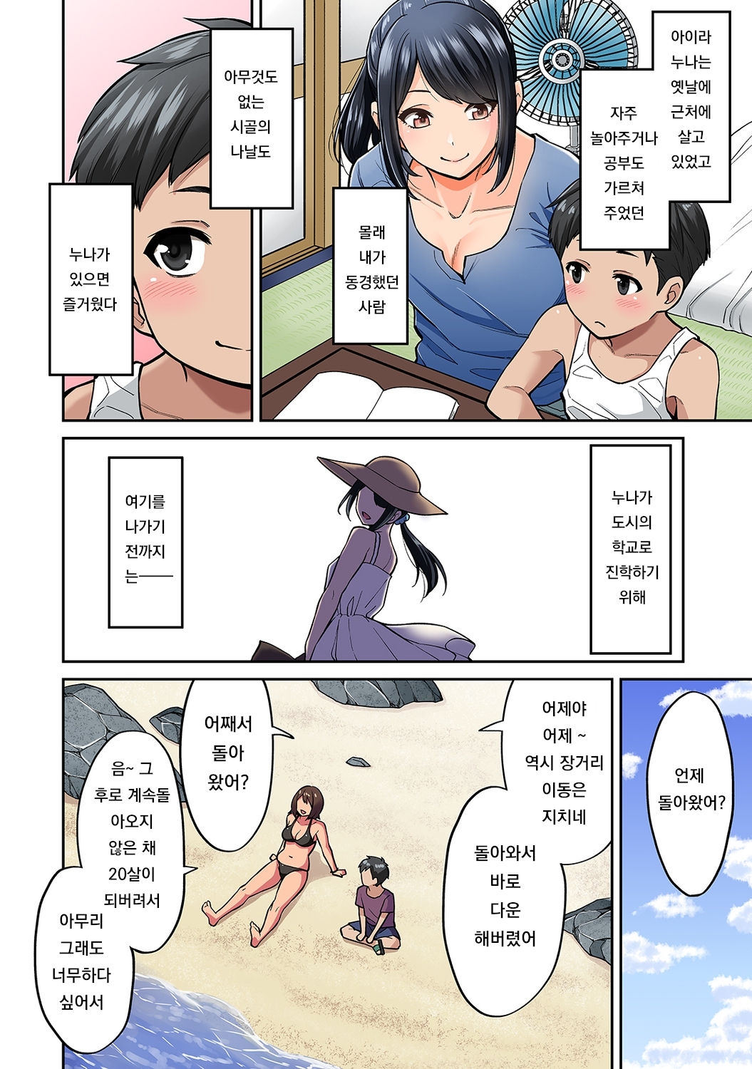 [Shouji Nigou] Akogare no Nee-chan ga Gal ni Natte Kaette Kita Natsuyasumi Ch. 1 (COMIC Ananga Ranga Vol. 61) [Korean] 4