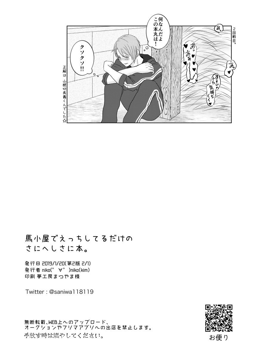 [niko(°∀°)niko] Umagoya de Ecchi Shiteru Dake no SaniHeshiSani Hon. (Touken Ranbu) [Digital] 17