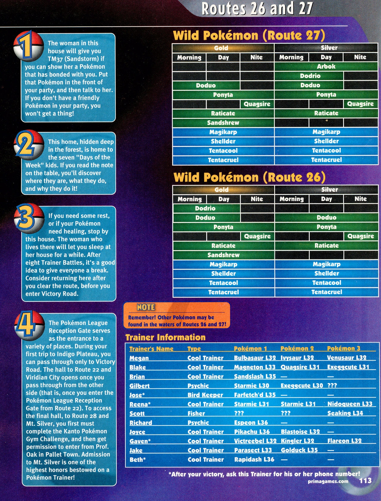 Pokémon Gold & Silver Versions - Strategy Guide 114