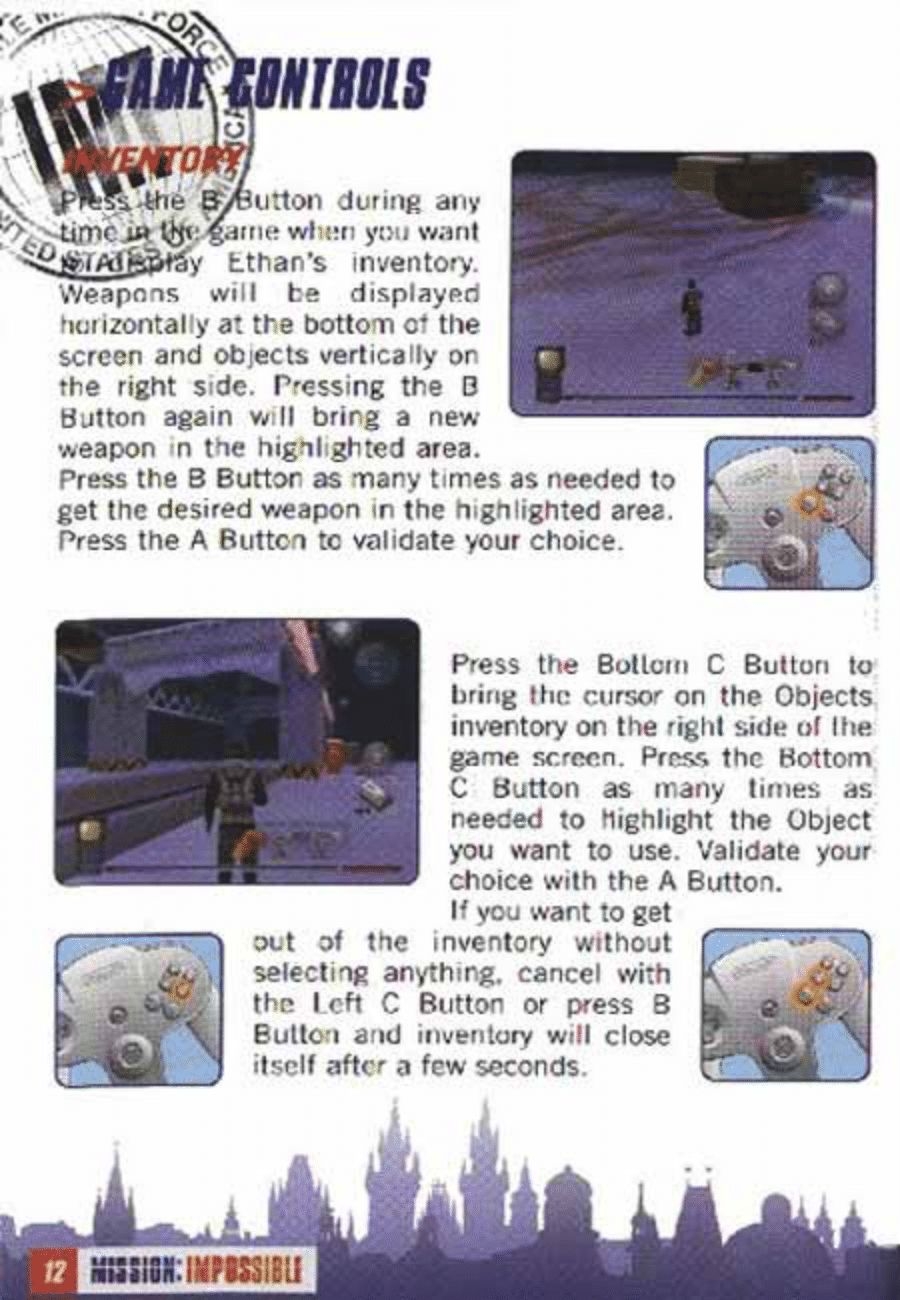 Mission Impossible (Nintendo 64) Game Manual 11