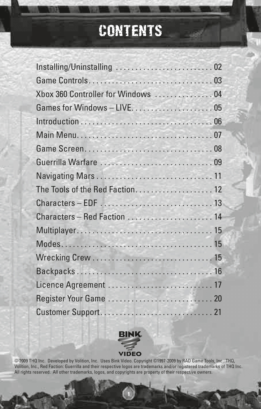 Red Faction - Guerilla (PC (DOS/Windows)) Game Manual 2