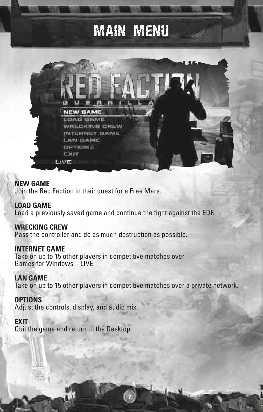 Red Faction - Guerilla (PC (DOS/Windows)) Game Manual 8