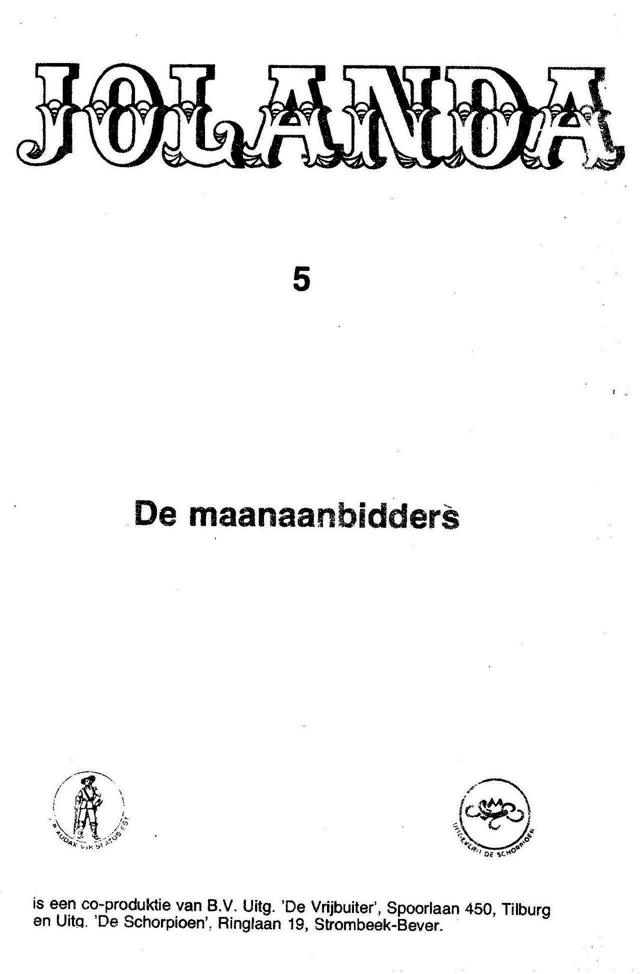 Jolanda 5 - De maan aanbidders (Dutch) 1