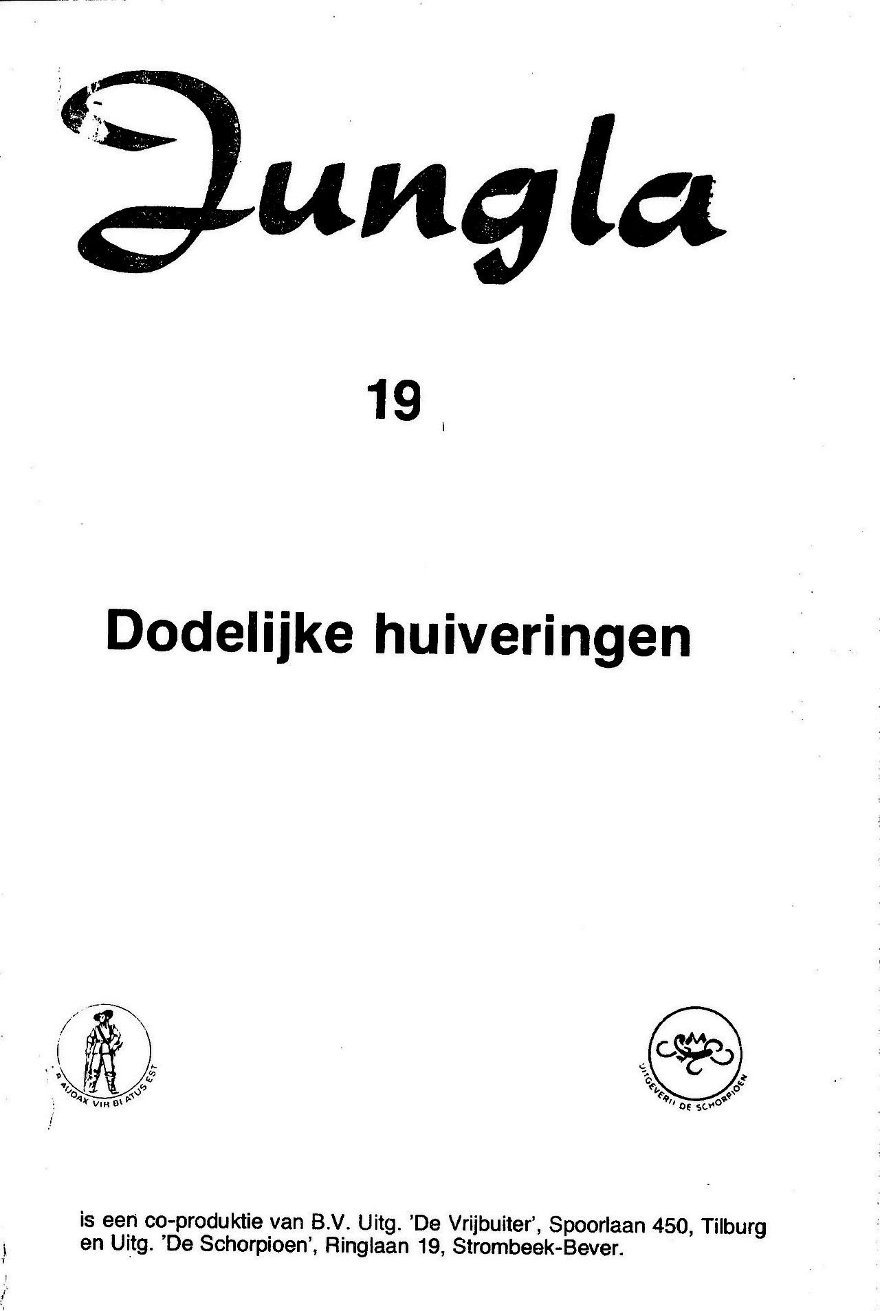 Jungla 19 - Dodelijke huiveringen (Dutch) 1