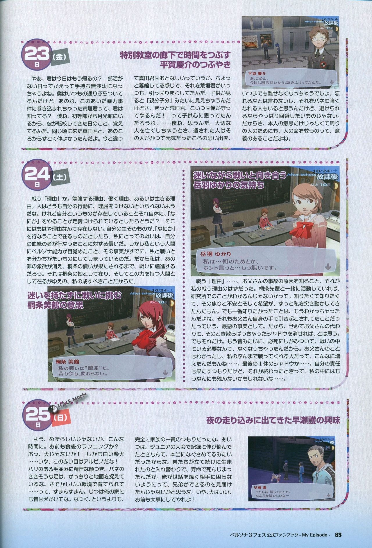 Persona 3 Fes Official Fan Book -My Episode- 84