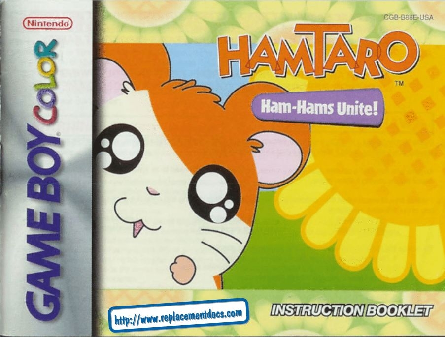 Hamtaro - Ham-Hams Unite! (Game Boy Color) Game Manual 0