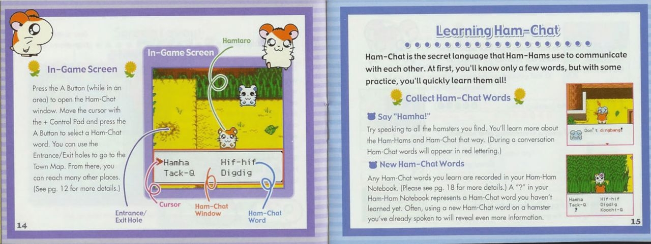 Hamtaro - Ham-Hams Unite! (Game Boy Color) Game Manual 7