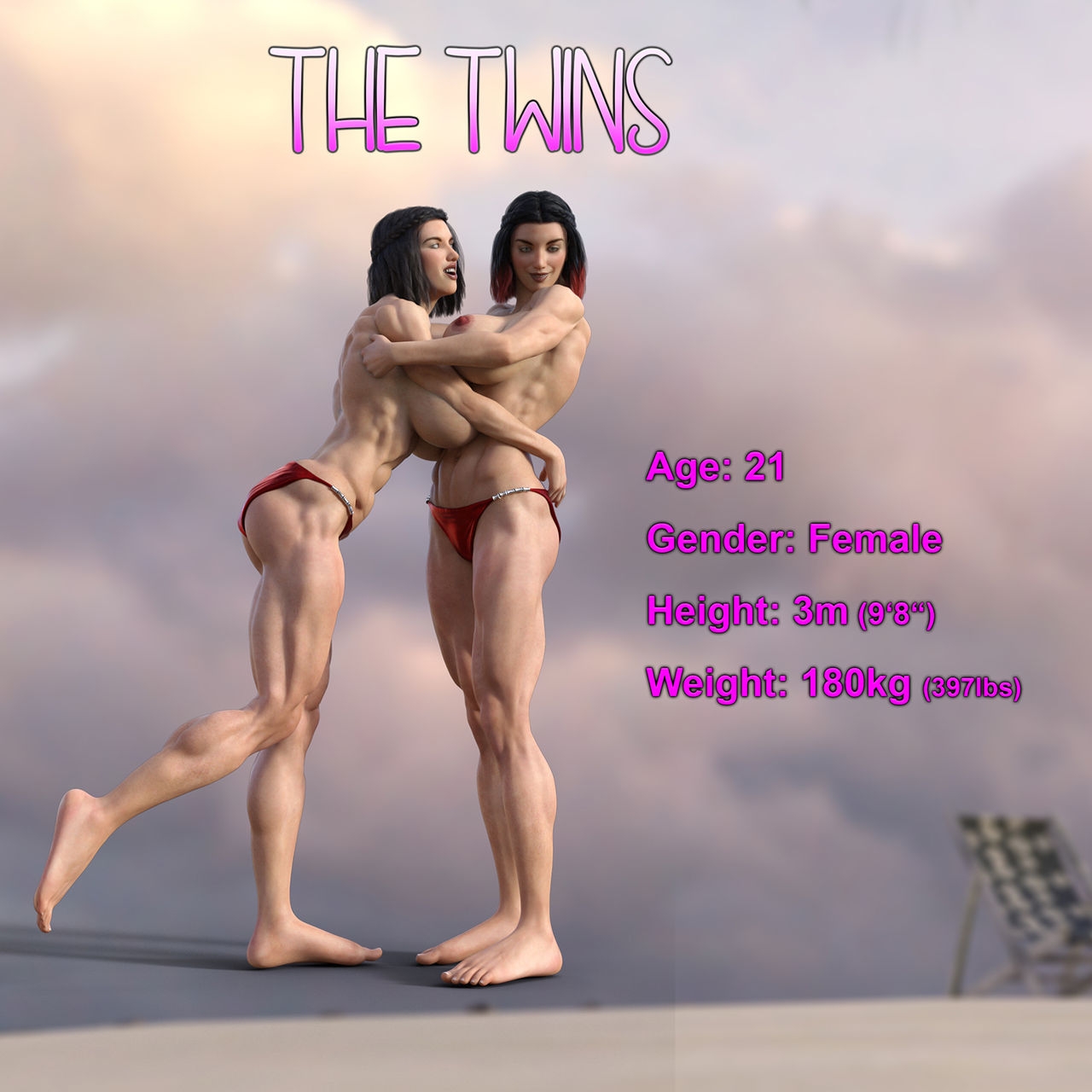 Twins at the beach 67