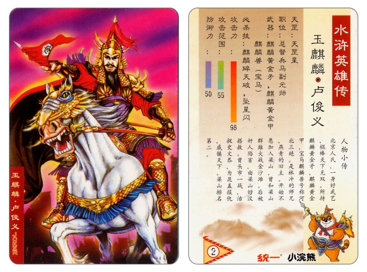 Water Margin little Raccoon  cards 1