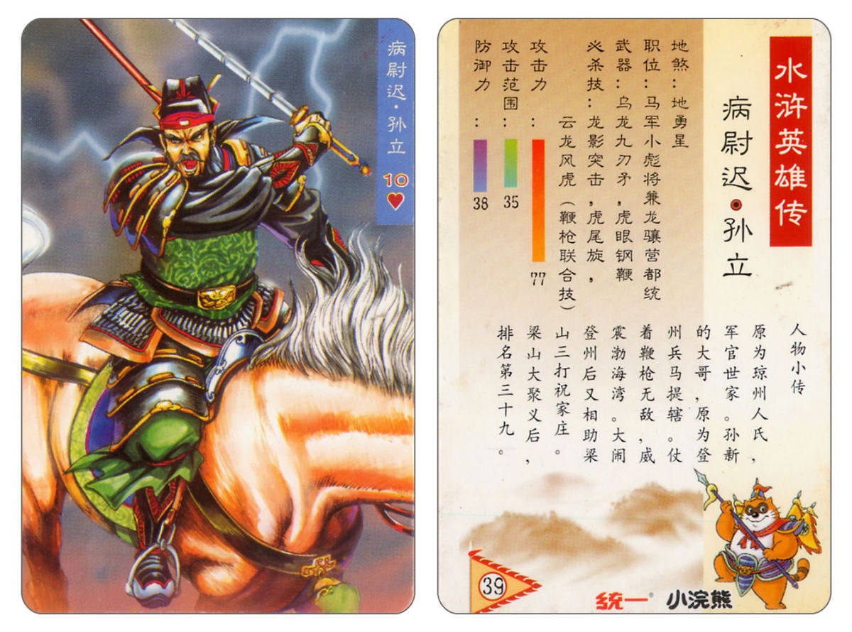 Water Margin little Raccoon  cards 38