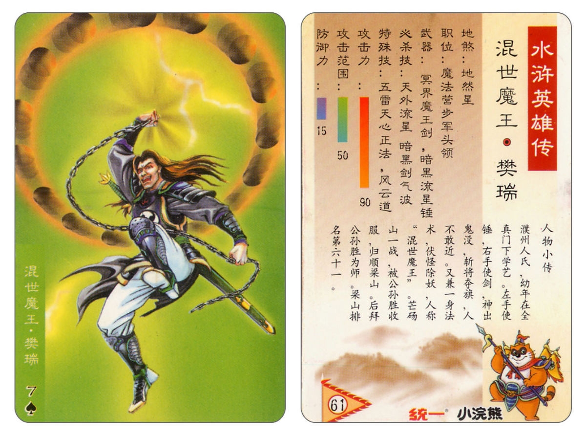 Water Margin little Raccoon  cards 60