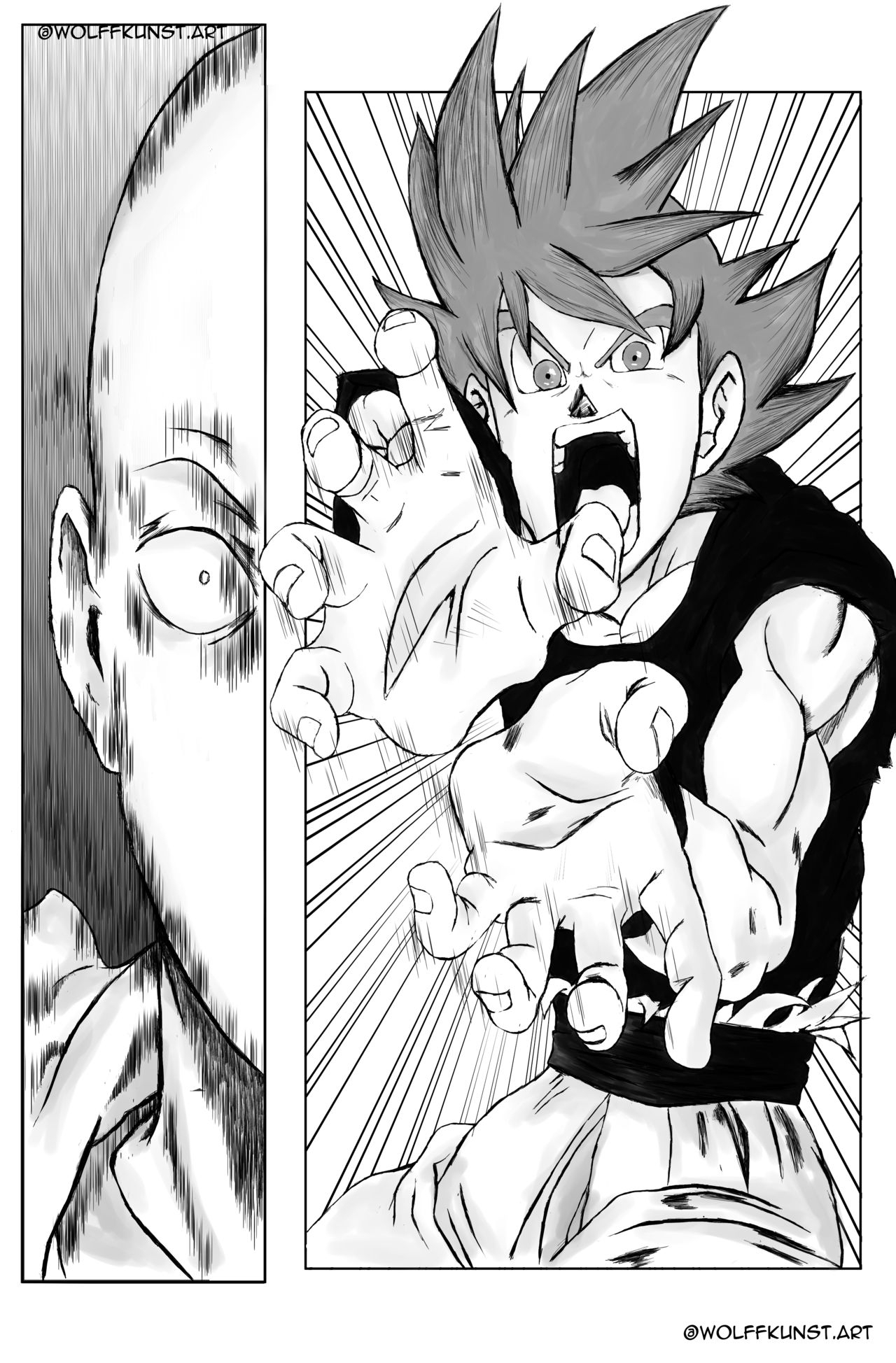 (Wolffkunst) Goku VS Saitama (Dragon Ball/One Punch-man) (English) 9