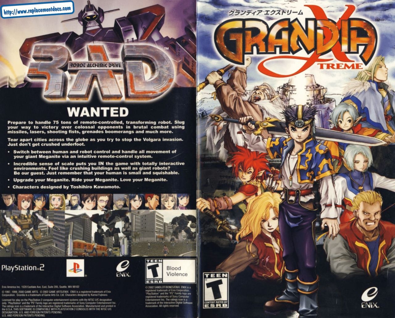Grandia Xtreme (PlayStation 2) Game Manual 0
