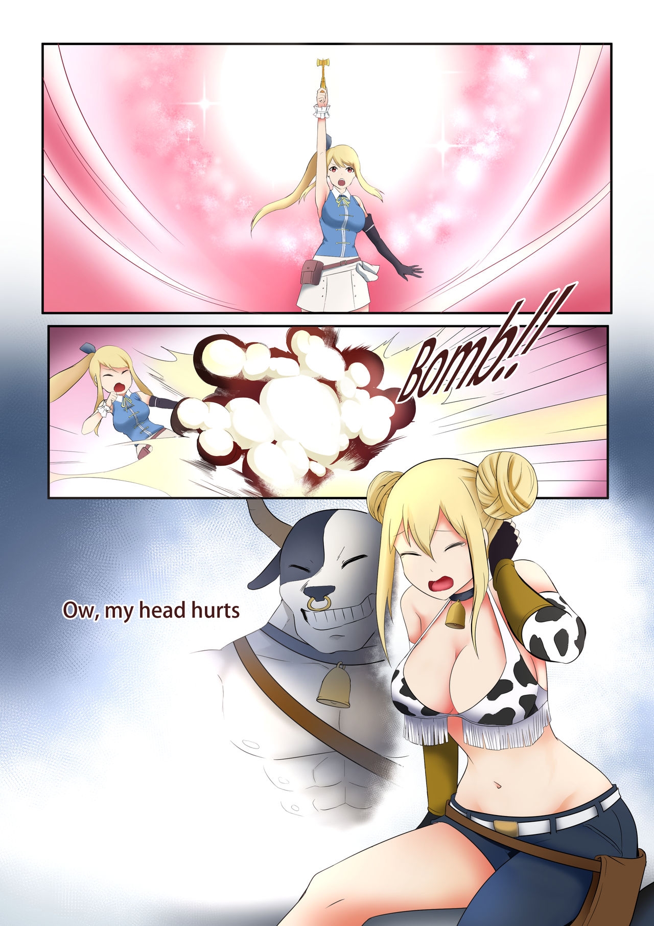 [TSFSingularity] Lucy gets swapped with Taurus (Fairy Tail) 5
