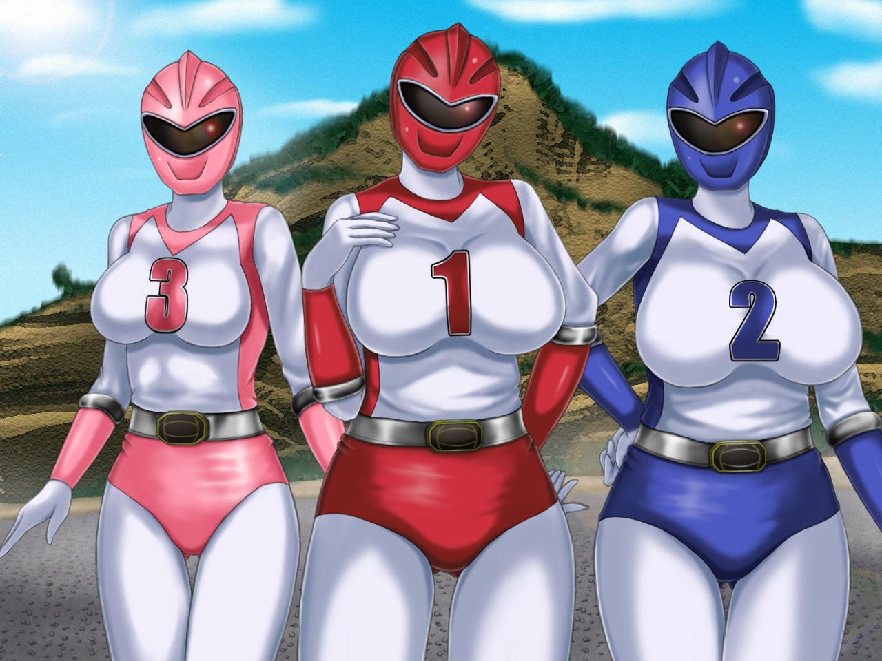 [Free Color 814] Mama-san Volley Sentai Bloonger ~Mesu no Nioi Tadayou Bloomer Shiri~ 155