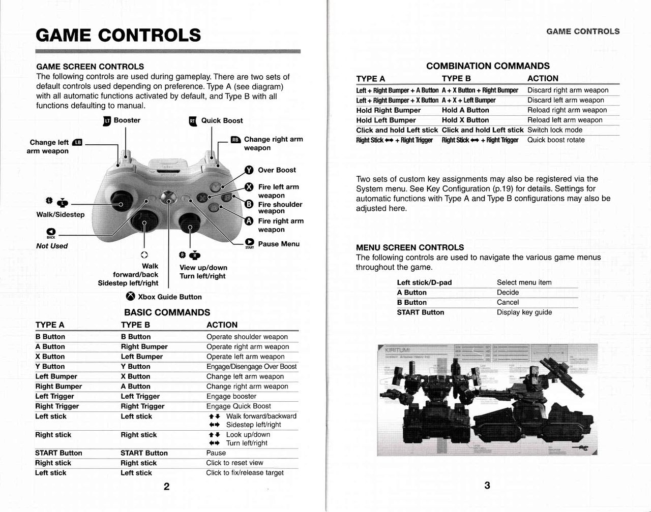 Armored Core 4 (Xbox 360) Game Manual 2