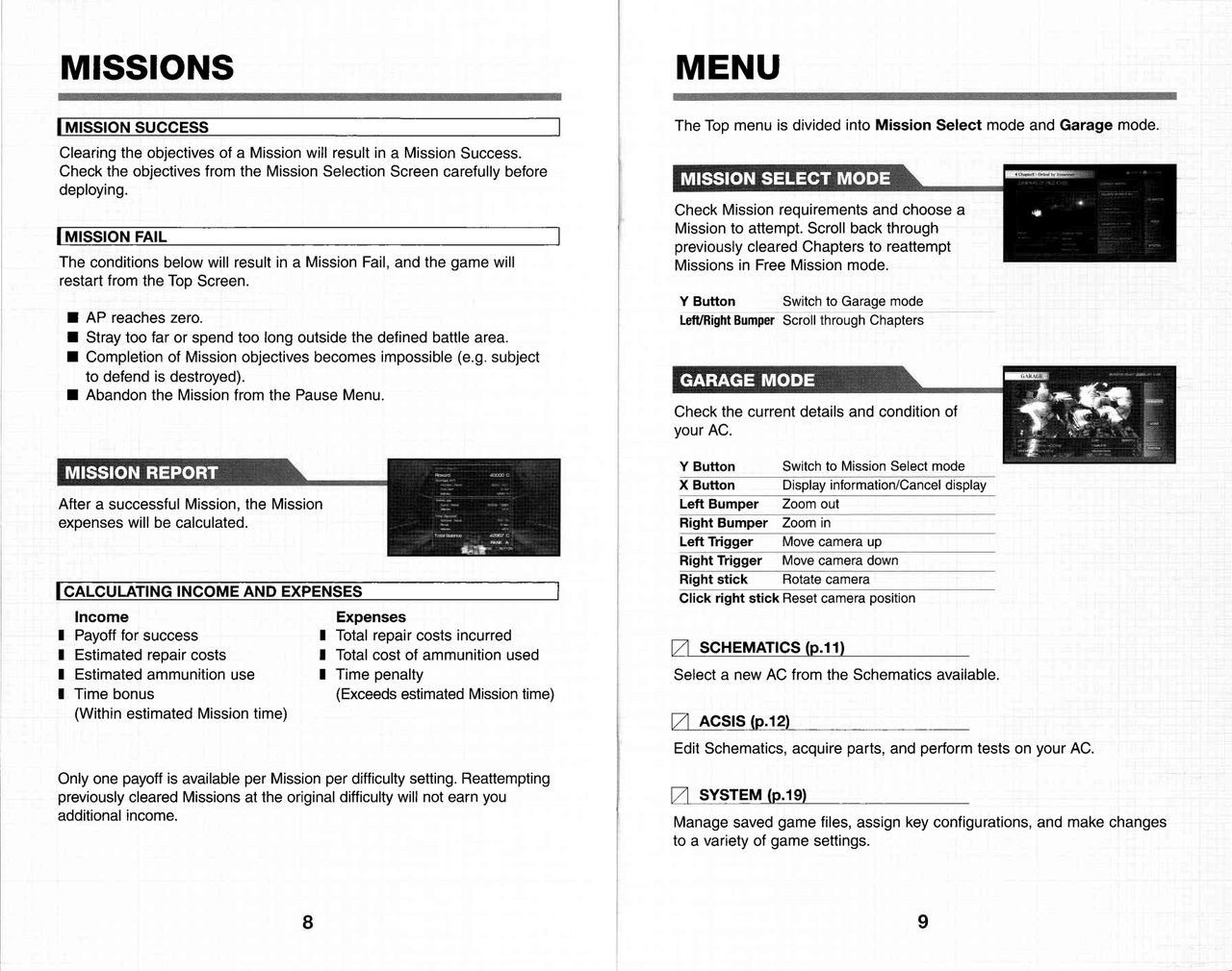 Armored Core 4 (Xbox 360) Game Manual 5