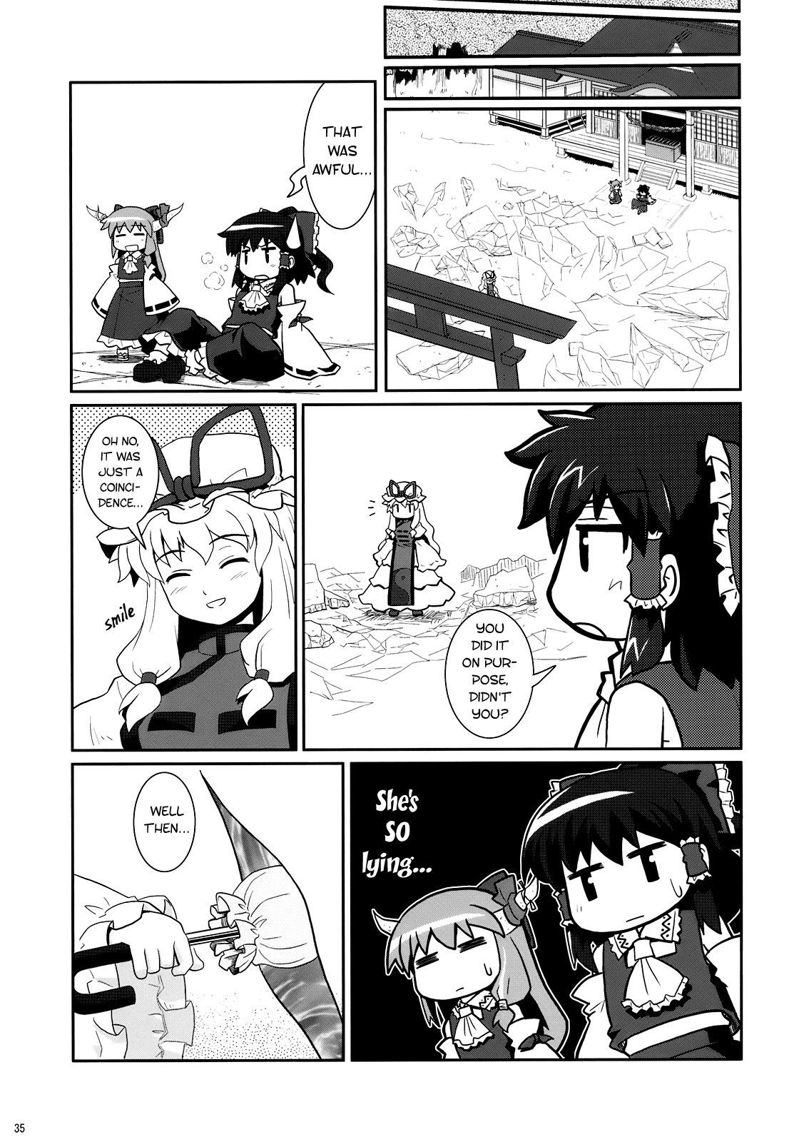 (C75) [Haniwa no Demise (Haniwa)] Hakurei Jinja de Boujakubujin | Miko Miko Suika 4 - Defiance at the Hakurei Shrine (Touhou Project) [English] [Gaku Gaku Animal Land] 33