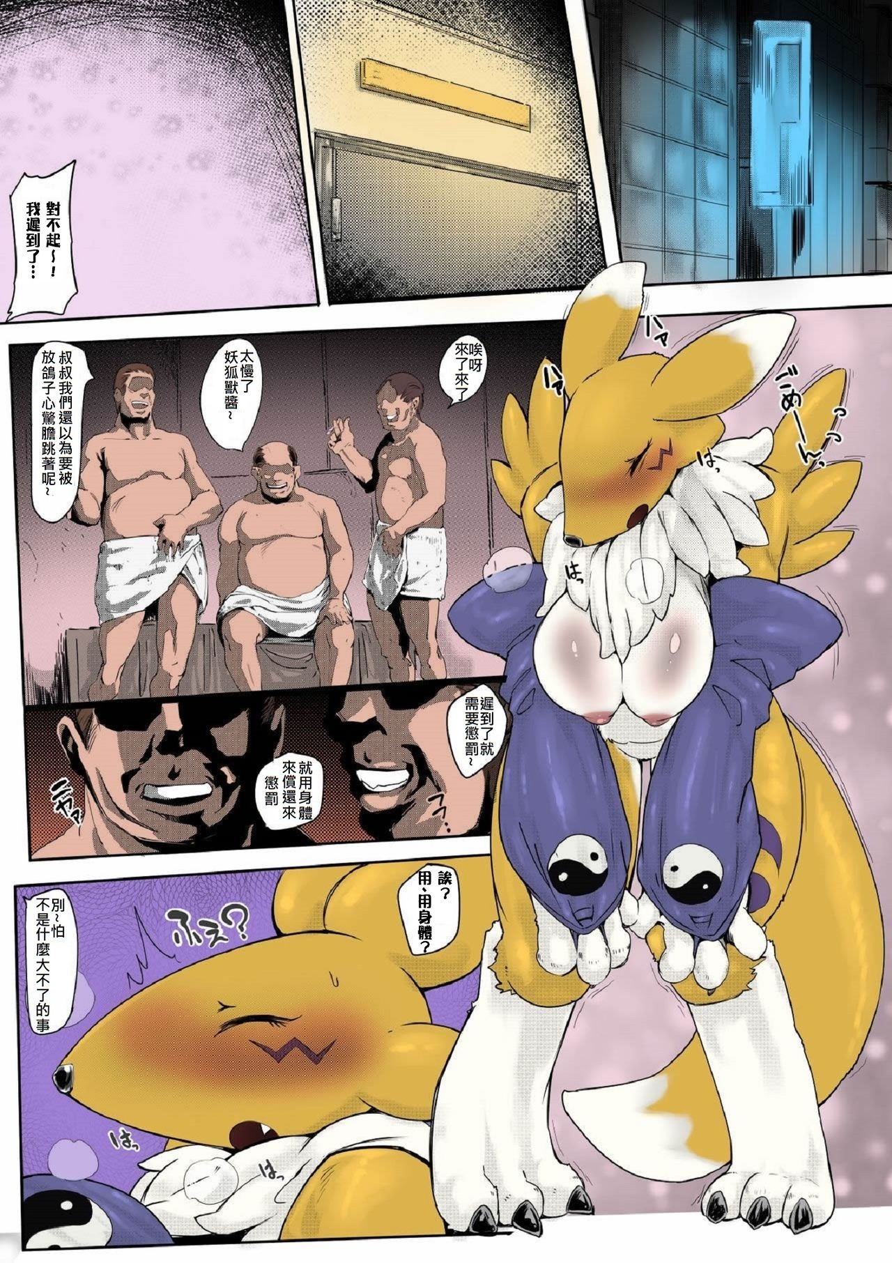 [Pochincoff] Minna no Renamon | Everyone's Renamon (Digimon) [Chinese] [Colorized] 16