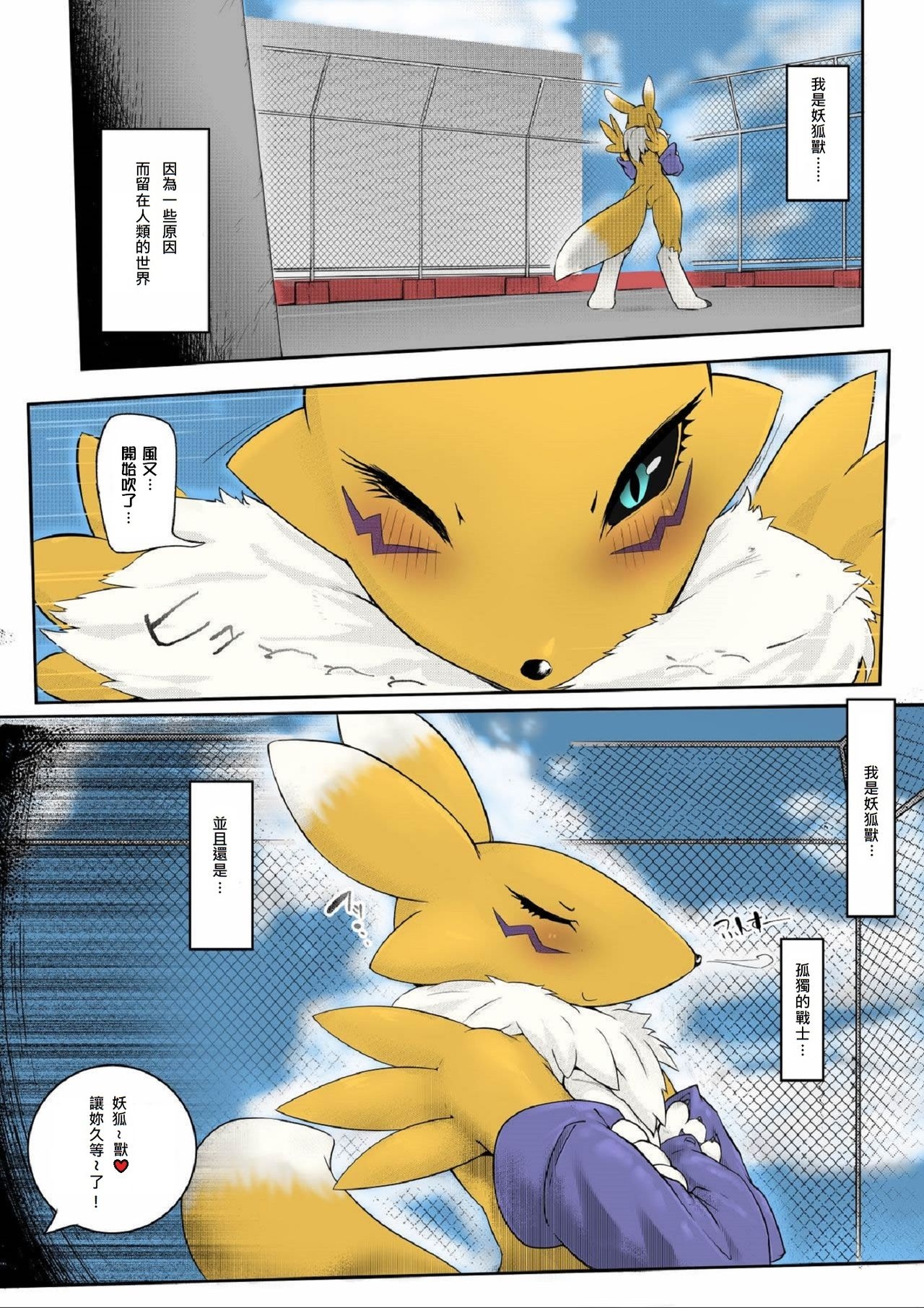 [Pochincoff] Minna no Renamon | Everyone's Renamon (Digimon) [Chinese] [Colorized] 2