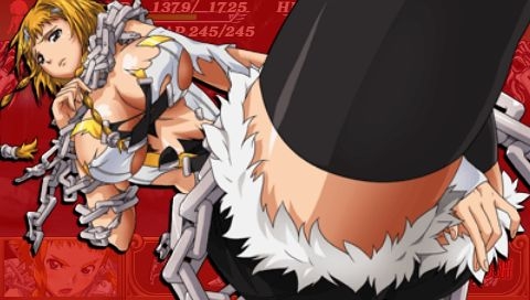 [psp_game][Queen's Blade Spiral chaos]Damage scene image 248
