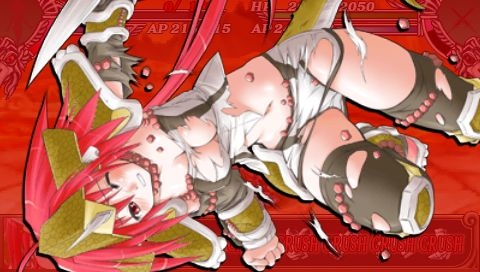 [psp_game][Queen's Blade Spiral chaos]Damage scene image 85