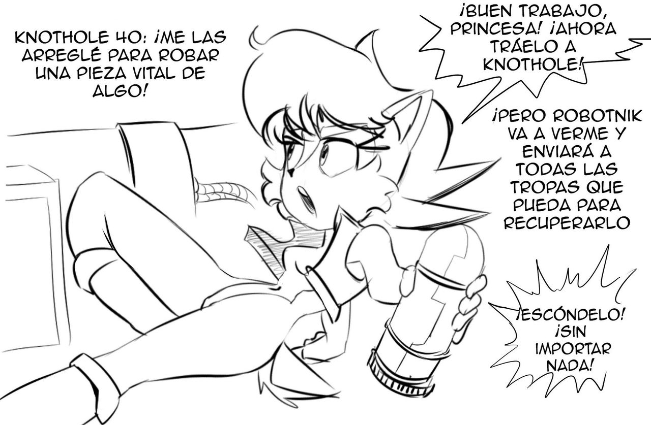 [CaptainJingo] Sally discover's Anal (Sonic the Hedgehog) [Spanish] 3
