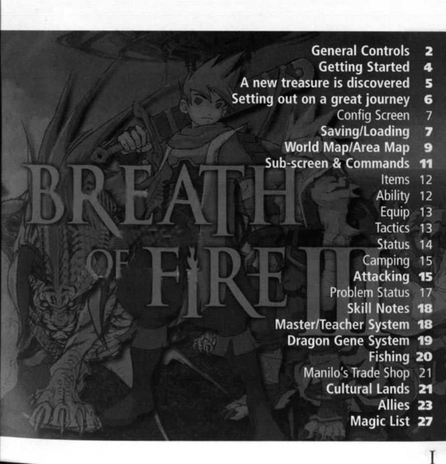Breath of Fire III (PlayStation) Game Manual 1
