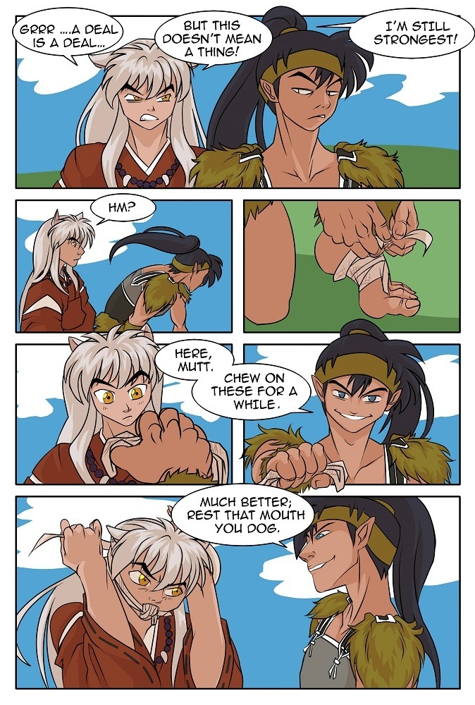 Kouga x Inuyasha Foot worship 2