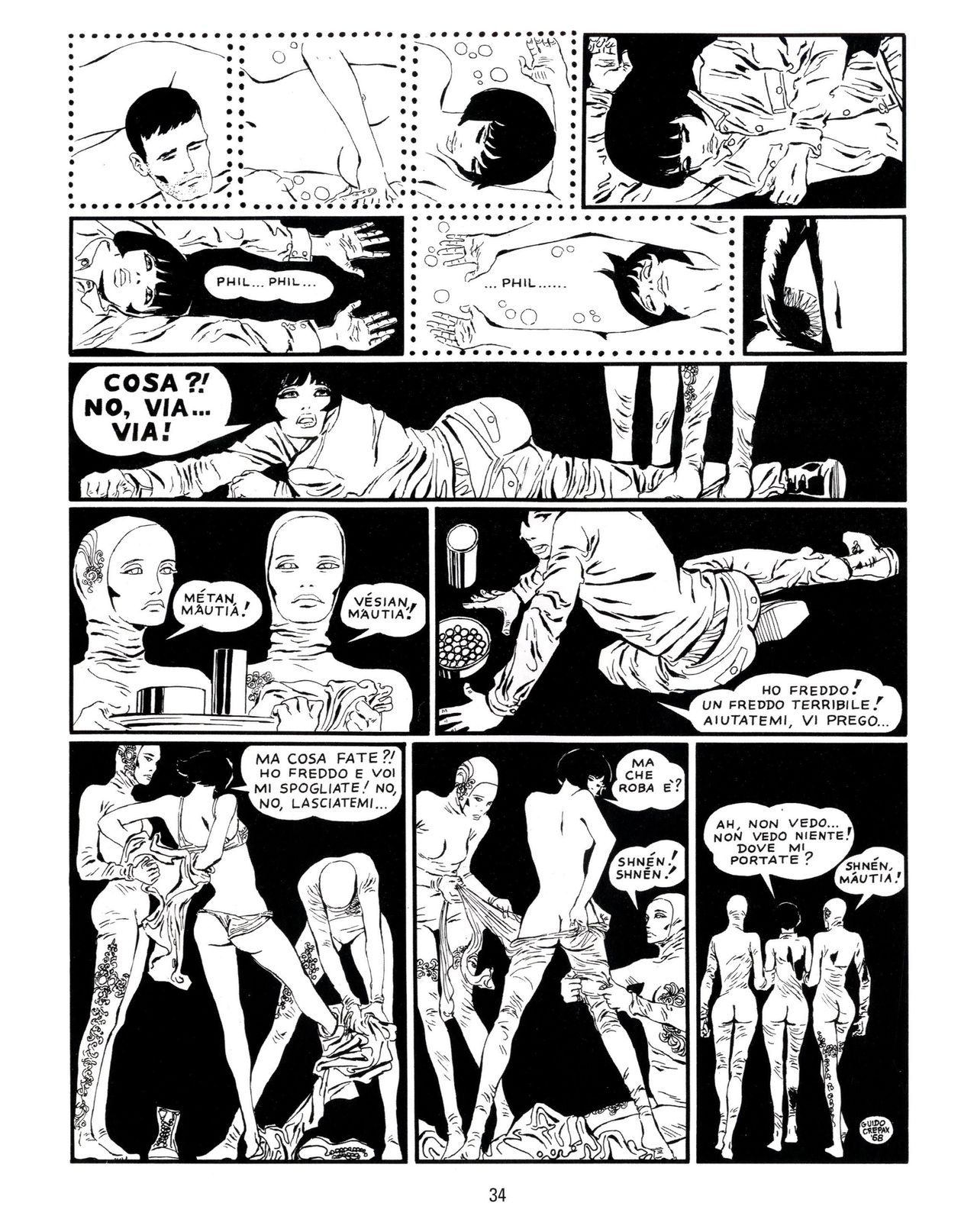 [Guido Crepax] Erotica Fumetti #25 : L'ascesa dei sotterranei : I cavalieri ciechi [Italian] 35