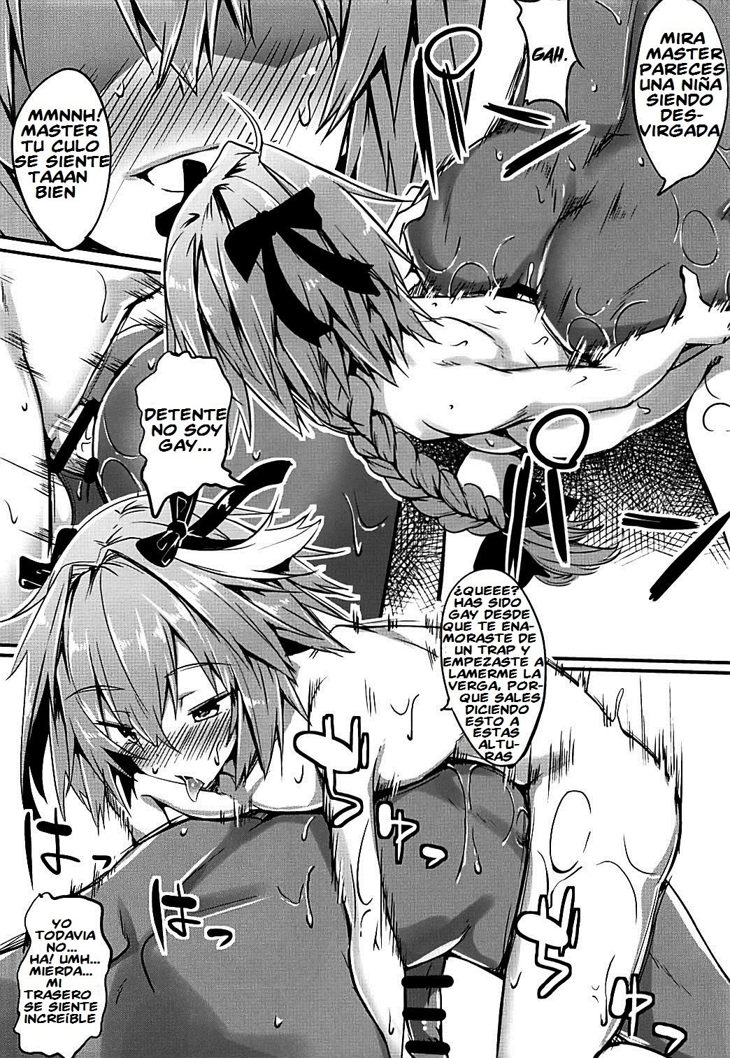 (Futaket 14) [Wisteria (Fuji-han)] Master wa Astolfo no Niku Onaho ni Narimashita (Fate/Grand Order) [Spanish] [El-Traductor-Aprendiz] 10