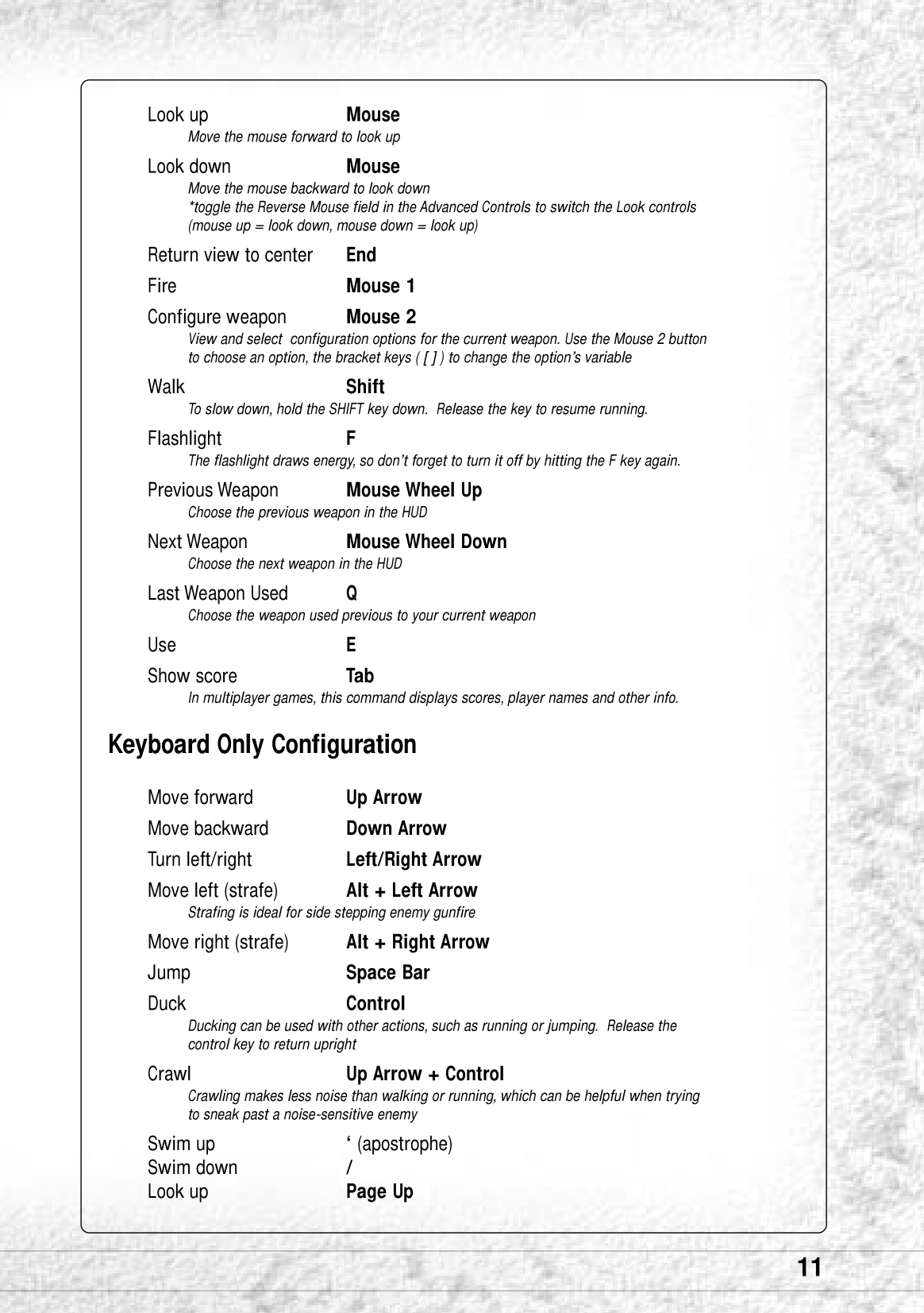 Gunman Chronicles (PC (DOS/Windows)) Game Manual 11