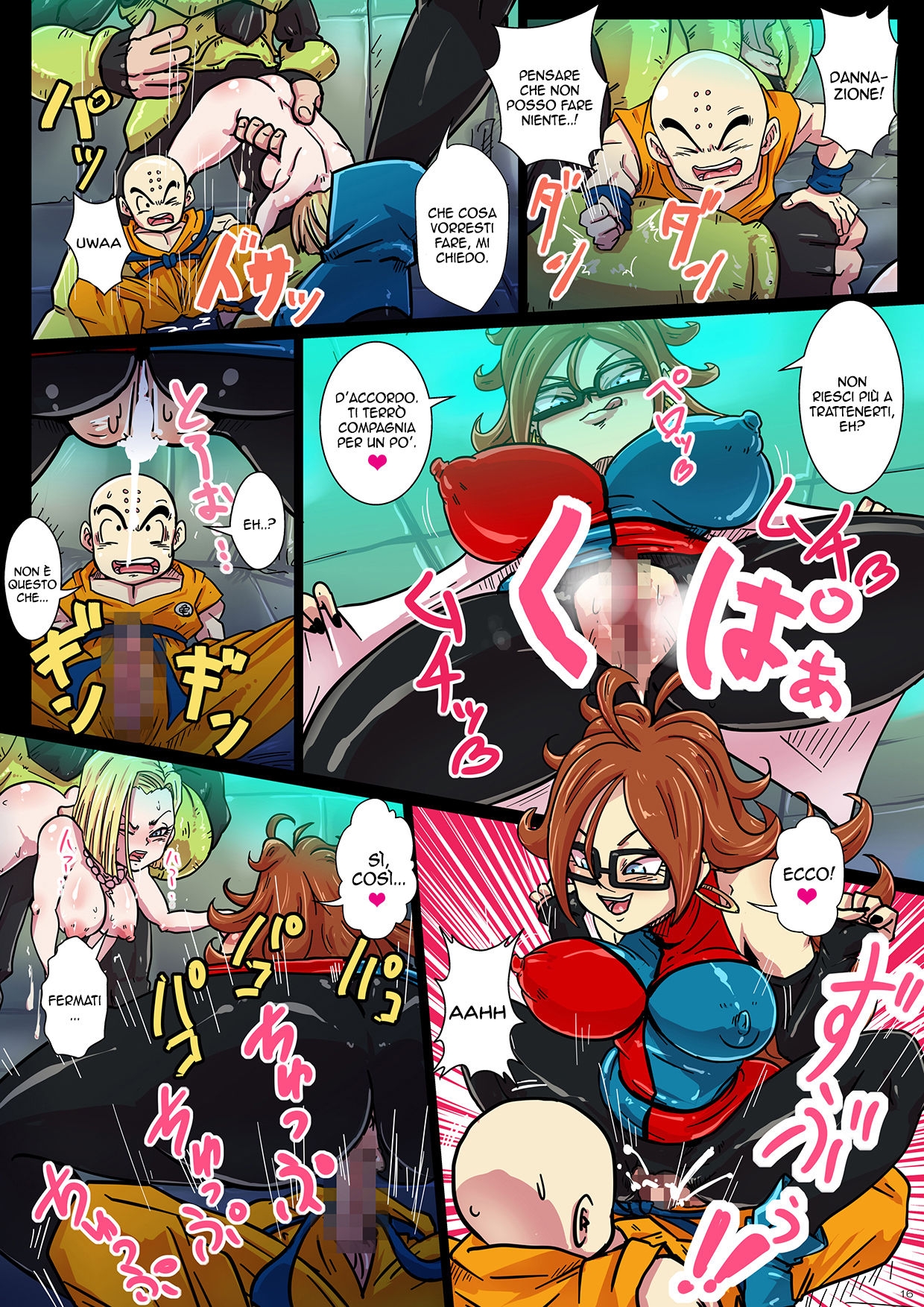 (COMIC1☆13) [Yuzuponz (Rikka Kai)] Jinzouningen-tachi to Bulma no Inkou! Zetsurin!! Tokubetsu Jikken!! (Dragon Ball FighterZ) [Italian] 15