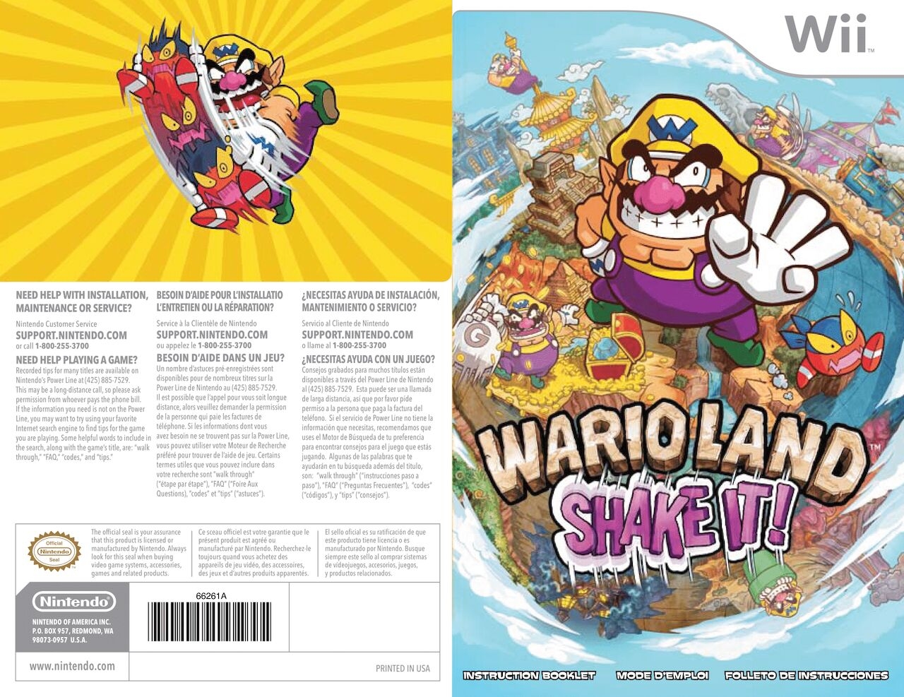 Wario Land 1, 2, 3, 4, Virtual Boy And Shake It Manuals 102