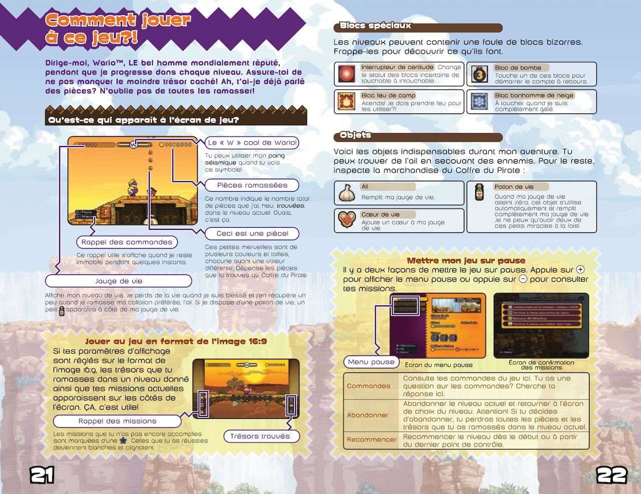 Wario Land 1, 2, 3, 4, Virtual Boy And Shake It Manuals 113