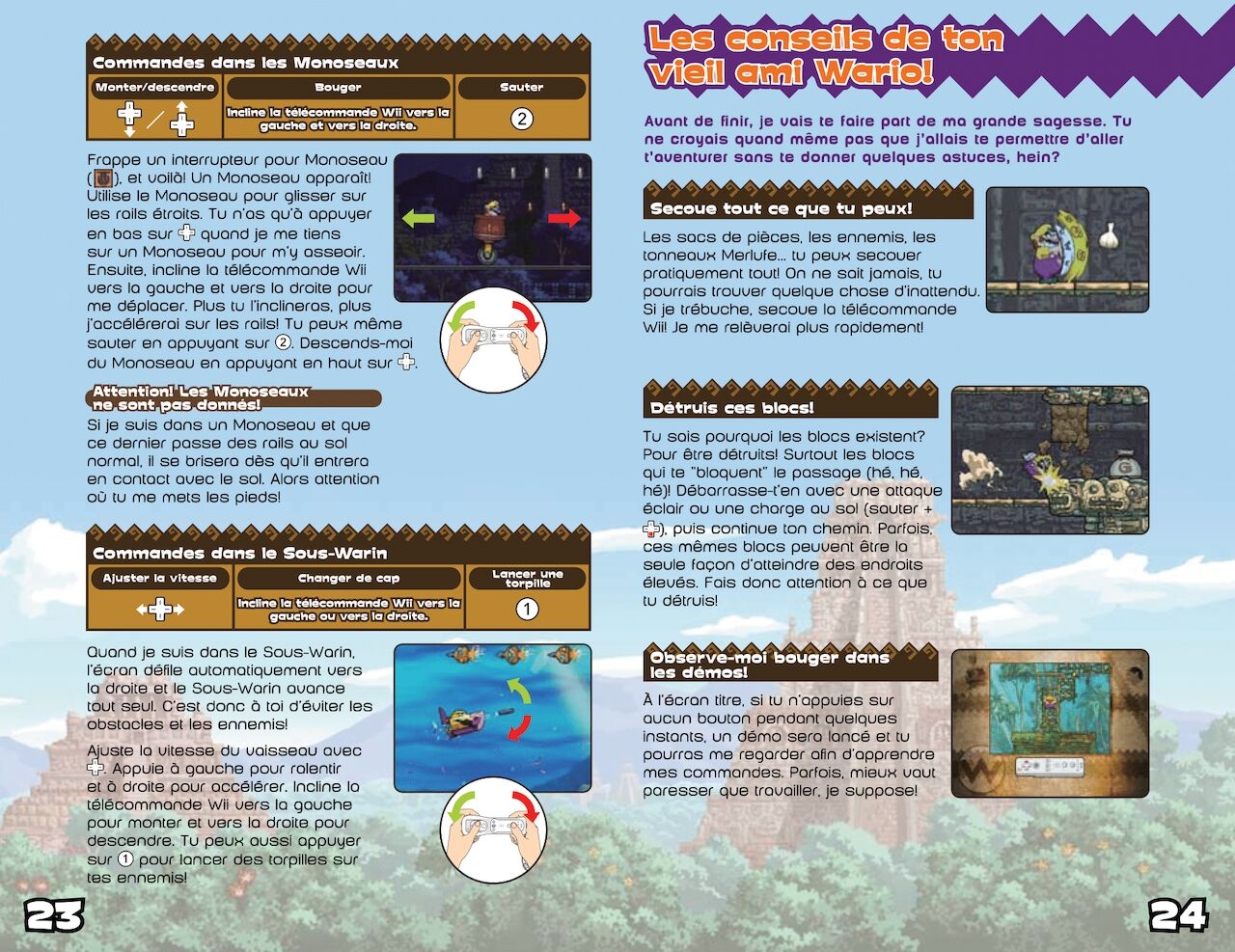 Wario Land 1, 2, 3, 4, Virtual Boy And Shake It Manuals 114
