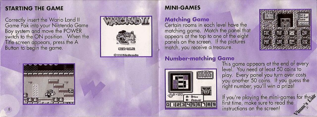 Wario Land 1, 2, 3, 4, Virtual Boy And Shake It Manuals 20