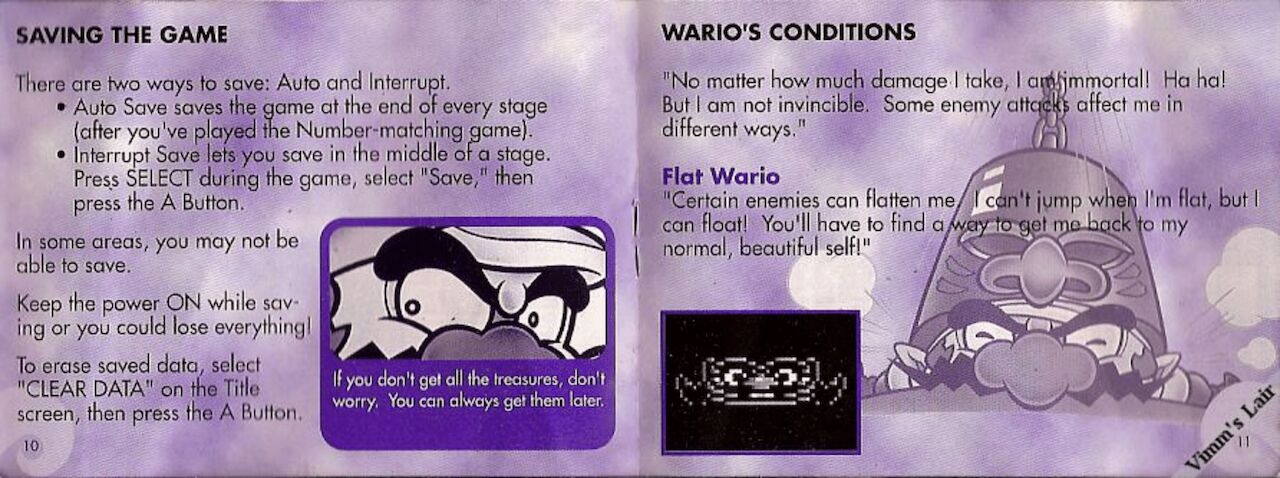 Wario Land 1, 2, 3, 4, Virtual Boy And Shake It Manuals 21