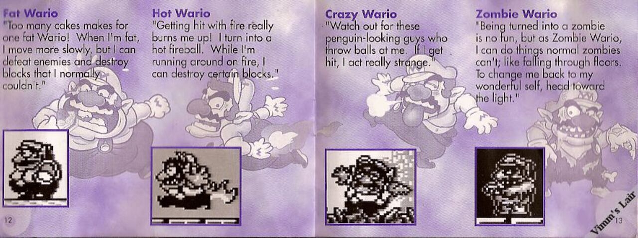 Wario Land 1, 2, 3, 4, Virtual Boy And Shake It Manuals 22