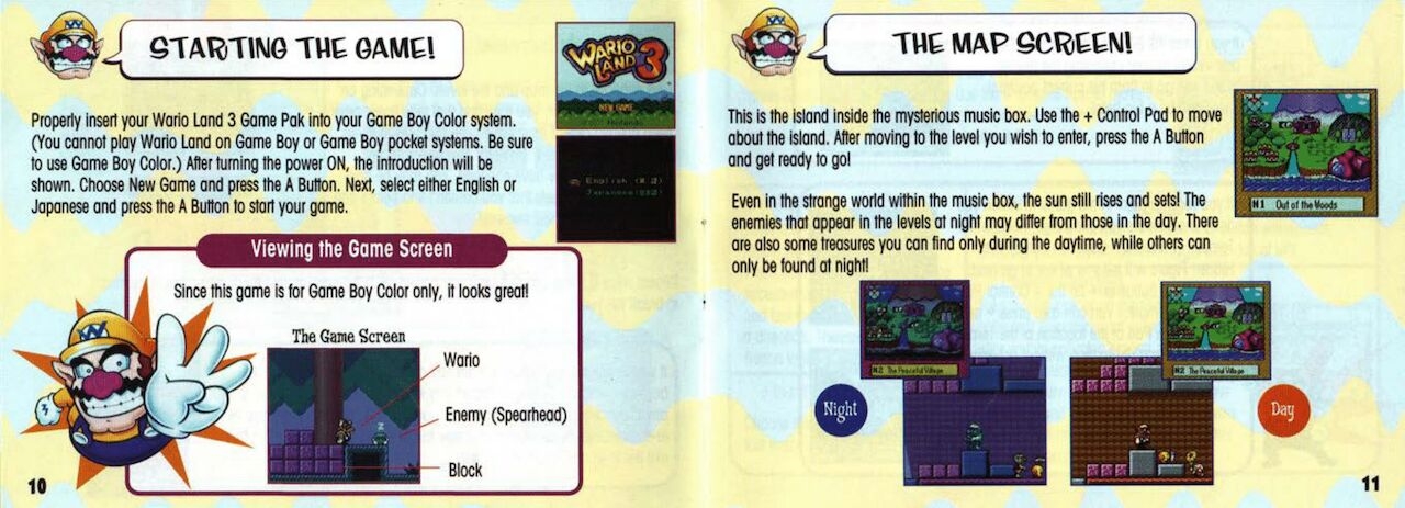 Wario Land 1, 2, 3, 4, Virtual Boy And Shake It Manuals 34