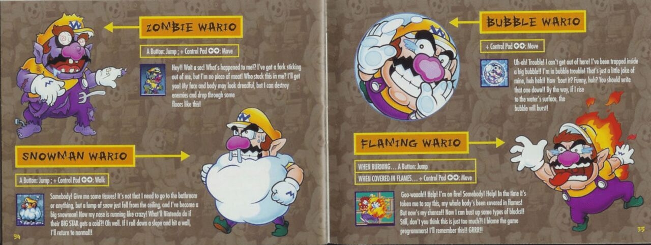Wario Land 1, 2, 3, 4, Virtual Boy And Shake It Manuals 61