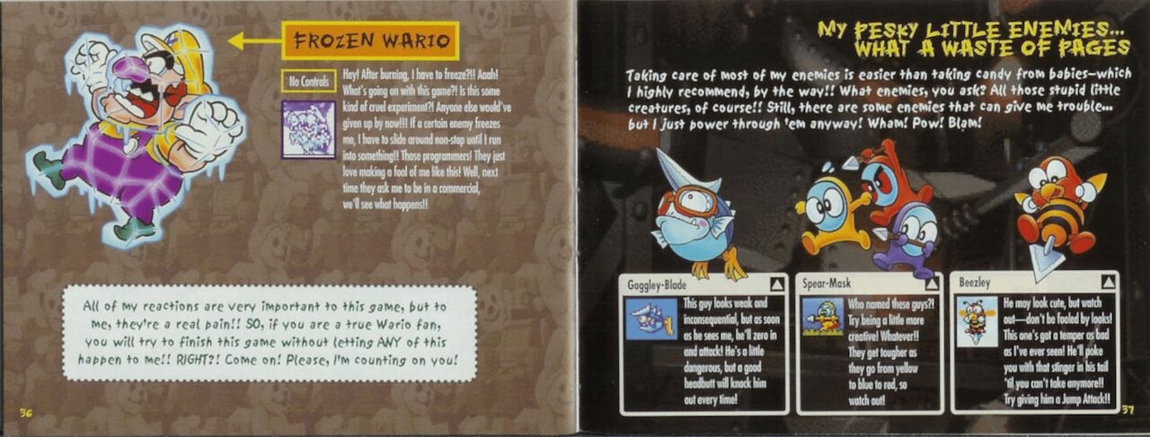Wario Land 1, 2, 3, 4, Virtual Boy And Shake It Manuals 62