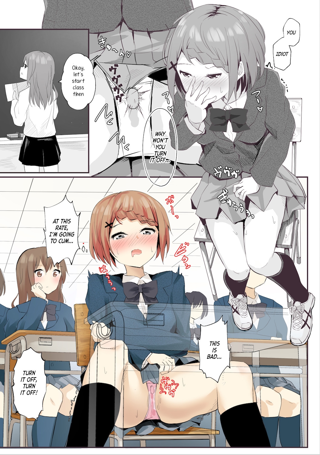 [Maguro Shining] Jugyouchuu ni RemoCon Rotor Tsukerareta Okaeshi ni Kousoku Les Sex Suru Hanashi | A Story About Tied Up Lesbian Sex in Return for Vibrator Play in the Middle of Class [English] 7