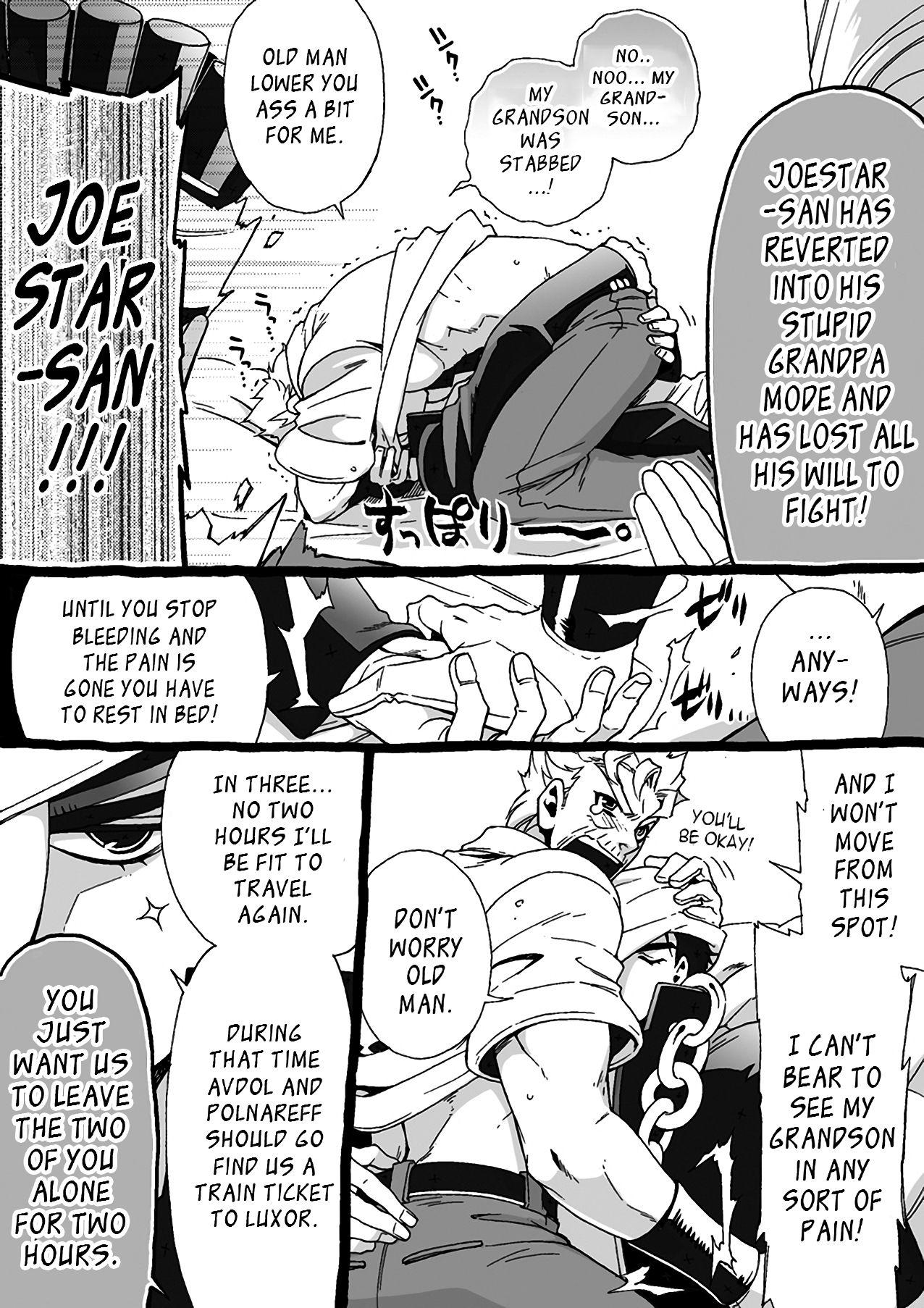 [Chrono Nanae] Mago Haji Jii wo Aishisugiteru | Grandson loves his Grandfather too much (JoJo's Bizarre Adventure) [English] {LeonTranslates}(misc art) 163