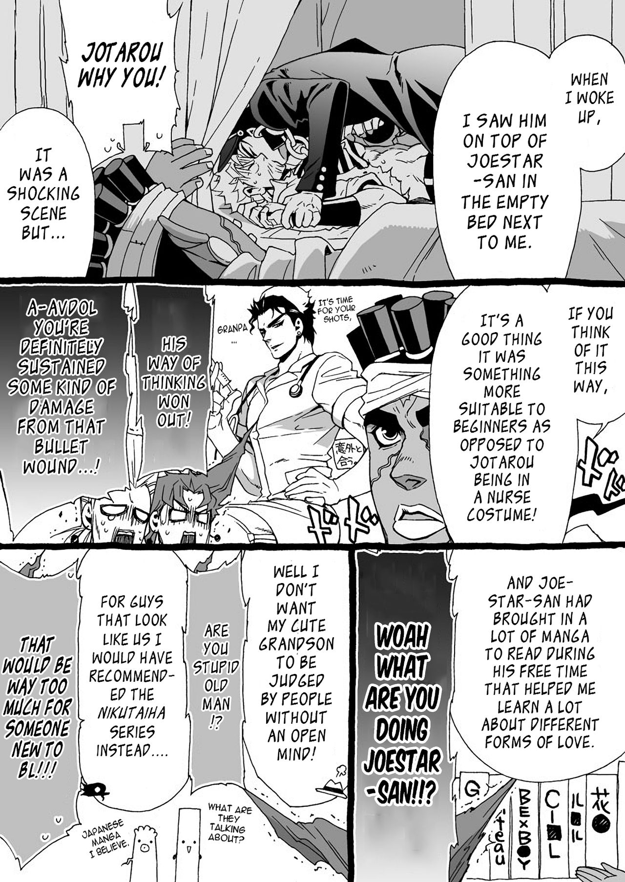 [Chrono Nanae] Mago Haji Jii wo Aishisugiteru | Grandson loves his Grandfather too much (JoJo's Bizarre Adventure) [English] {LeonTranslates}(misc art) 95